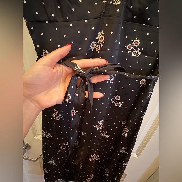 Free People Haven Midi Dress Black Combo Floral Embroidered Backless Size M NWT - Picture 12 of 16